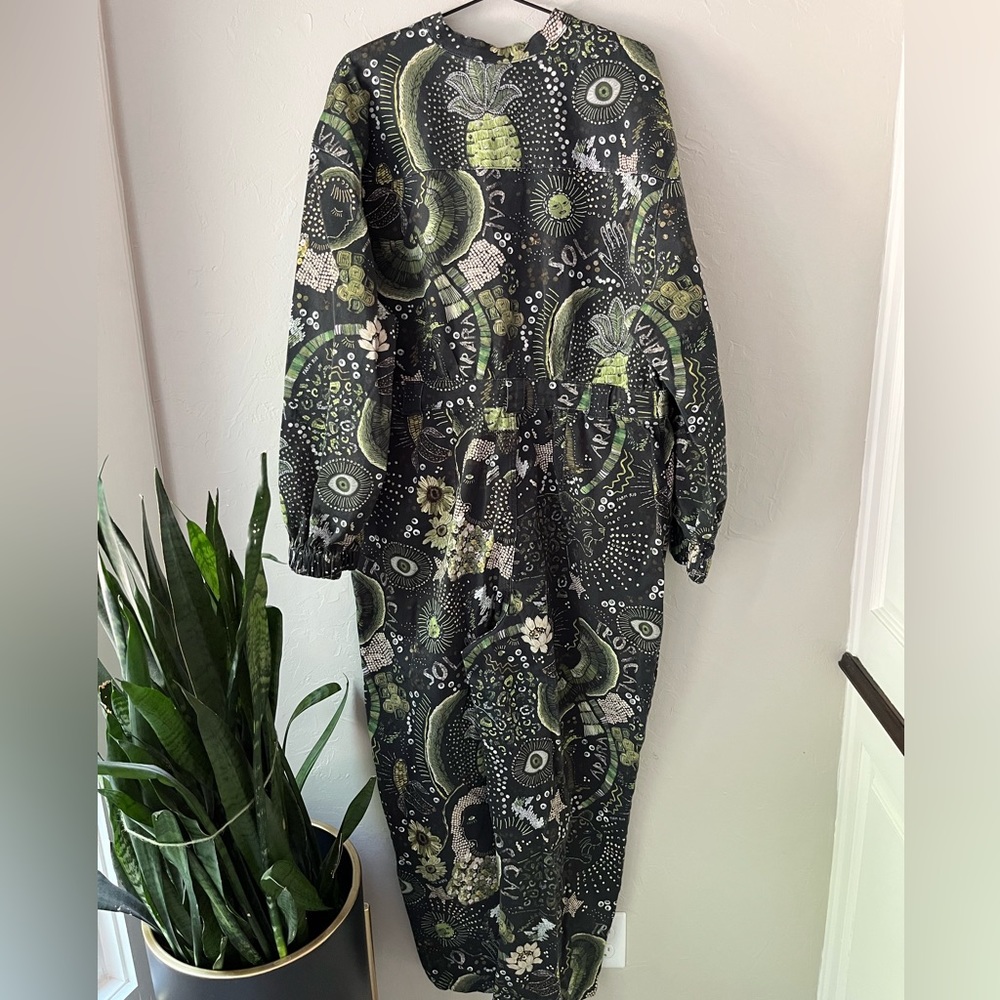 FARM Rio Black & Green Printed Long-Sleeve Jumpsuit - Picture 7 of 10